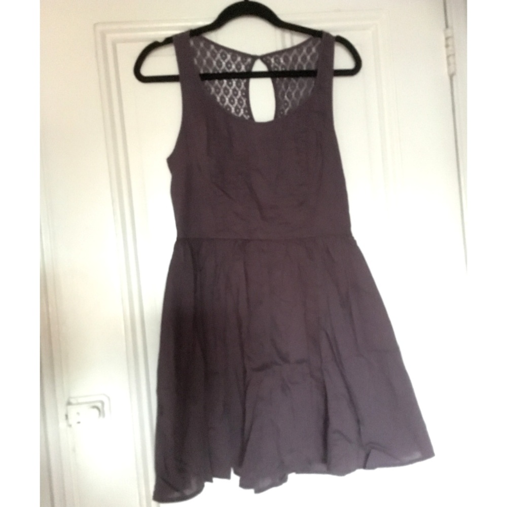 LC Lauren Conrad Purple Lace-Back Dress